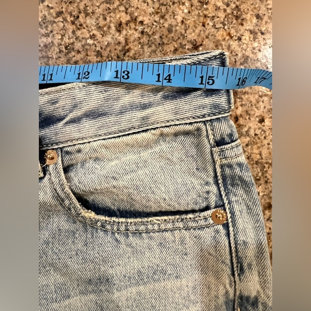 Ser.O.Ya Stone Black Distressed Flare Jeans Size 26 Long Inseam NWOT - Picture 3 of 9